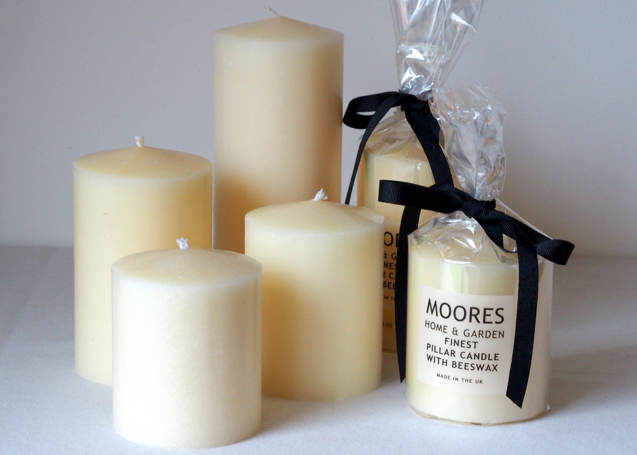 Cream Pillar & Dinner Candles Moores Home and Garden